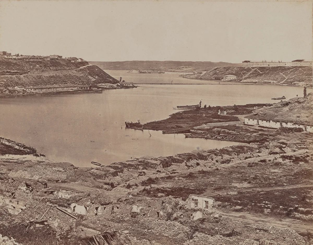 Sebastopol, View of Harbor by James Robertson; Felice Beato, photograph, 1855-1856