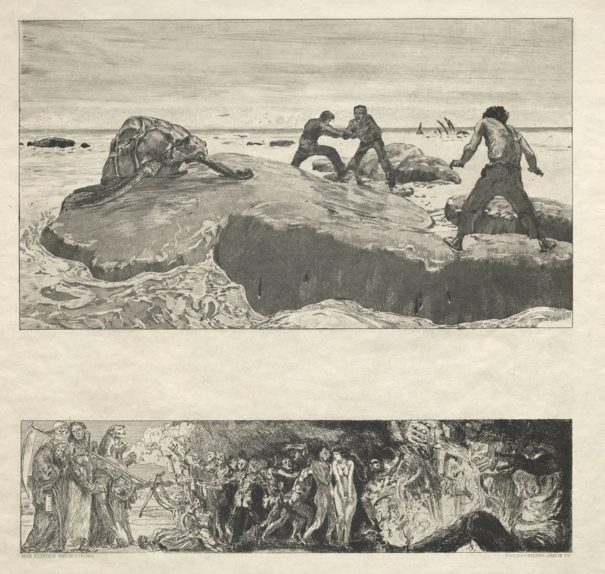 Vom Tode I, (Opus II, 1889) No. 2 by Max Klinger, print, 1884-1894