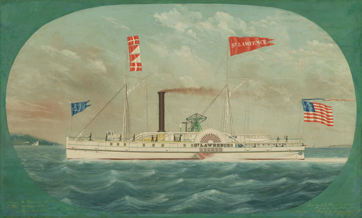 Steamer "St. Lawrence" by James Bard, painting, 1850