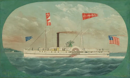 Steamer "St. Lawrence" by James Bard, painting, 1850