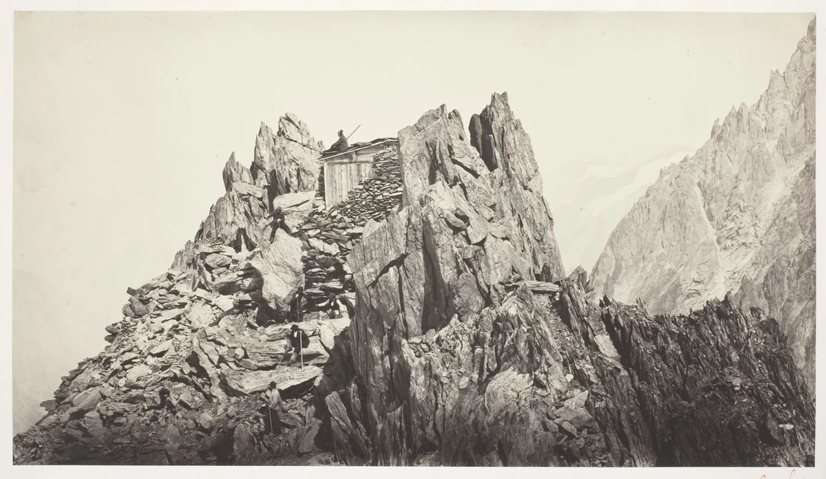 Savoie 49, Cabane des Grands-Mulets by Auguste-Rosalie Bisson, photograph, 1856-1866