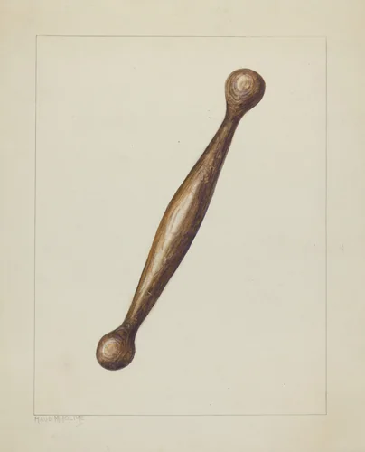 Spinning Stick by Maud M Holme, index of american design, 1938