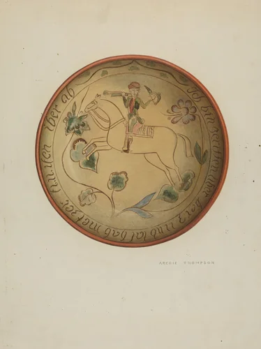 Pa. German Plate by Eugene Shellady, index of american design, 1937