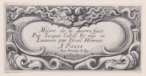 Frontispiece, from "Les Petites Misères de la Guerre" (The Little Miseries of War) by Abraham Bosse, print, 1636