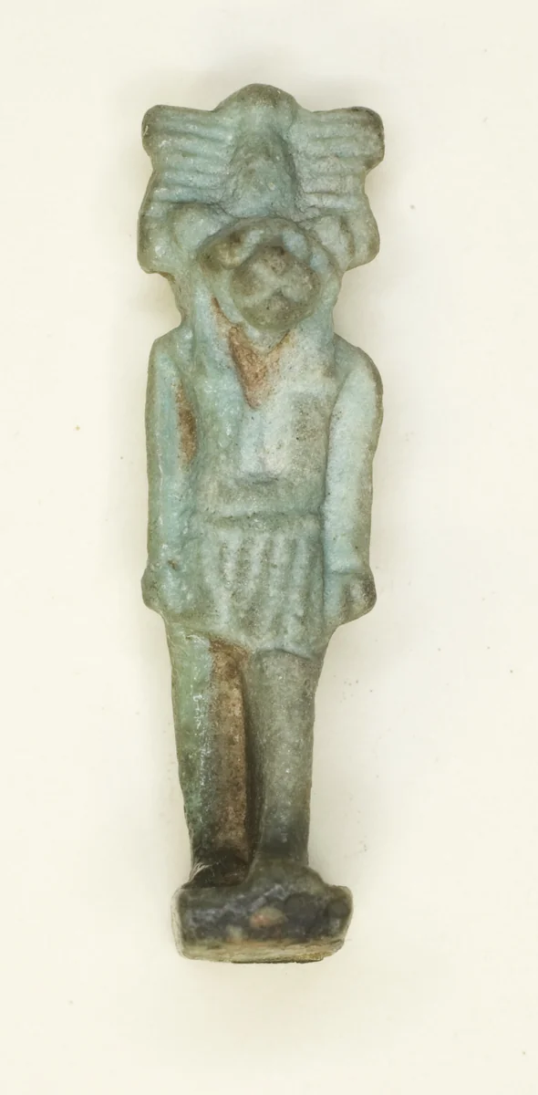 Amulet of the God Mahes by Egyptian, metalwork, -664--332