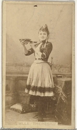 Mlle. Theresine, from the Actors and Actresses series (N145-8) issued by Duke Sons & Co. to promote Duke Cigarettes by W. Duke, Sons & Co., photograph, 1890-1895