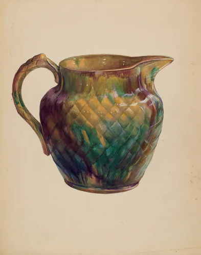 Pitcher by Mina Lowry, index of american design, 1943-1945