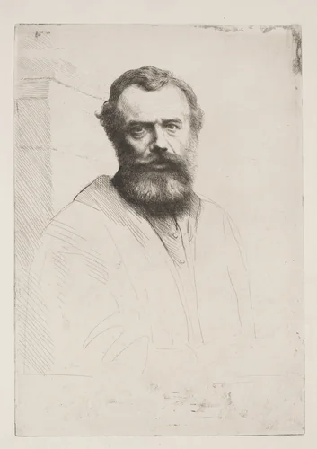 Self-Portrait (Third Plate) by Alphonse Legros, print, 1880