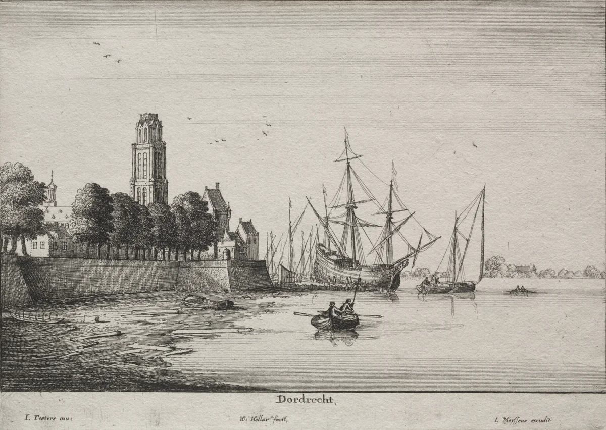 Dordrecht by Wenceslaus Hollar, print