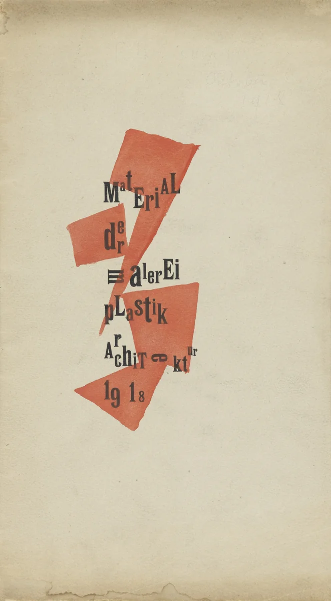 Material der Malerei Plastik Architektur by Raoul Hausmann, illustrated book, 1918