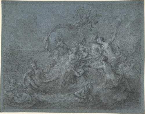 The Triumph of a Sea Goddess by Bon Boullogne, drawing, 1660-1717