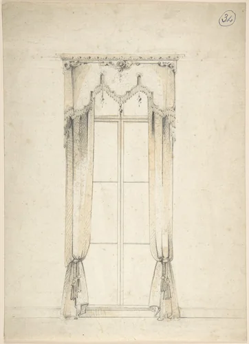 Design for Curtains by Charles Hindley and Sons, drawing, 1841-1900