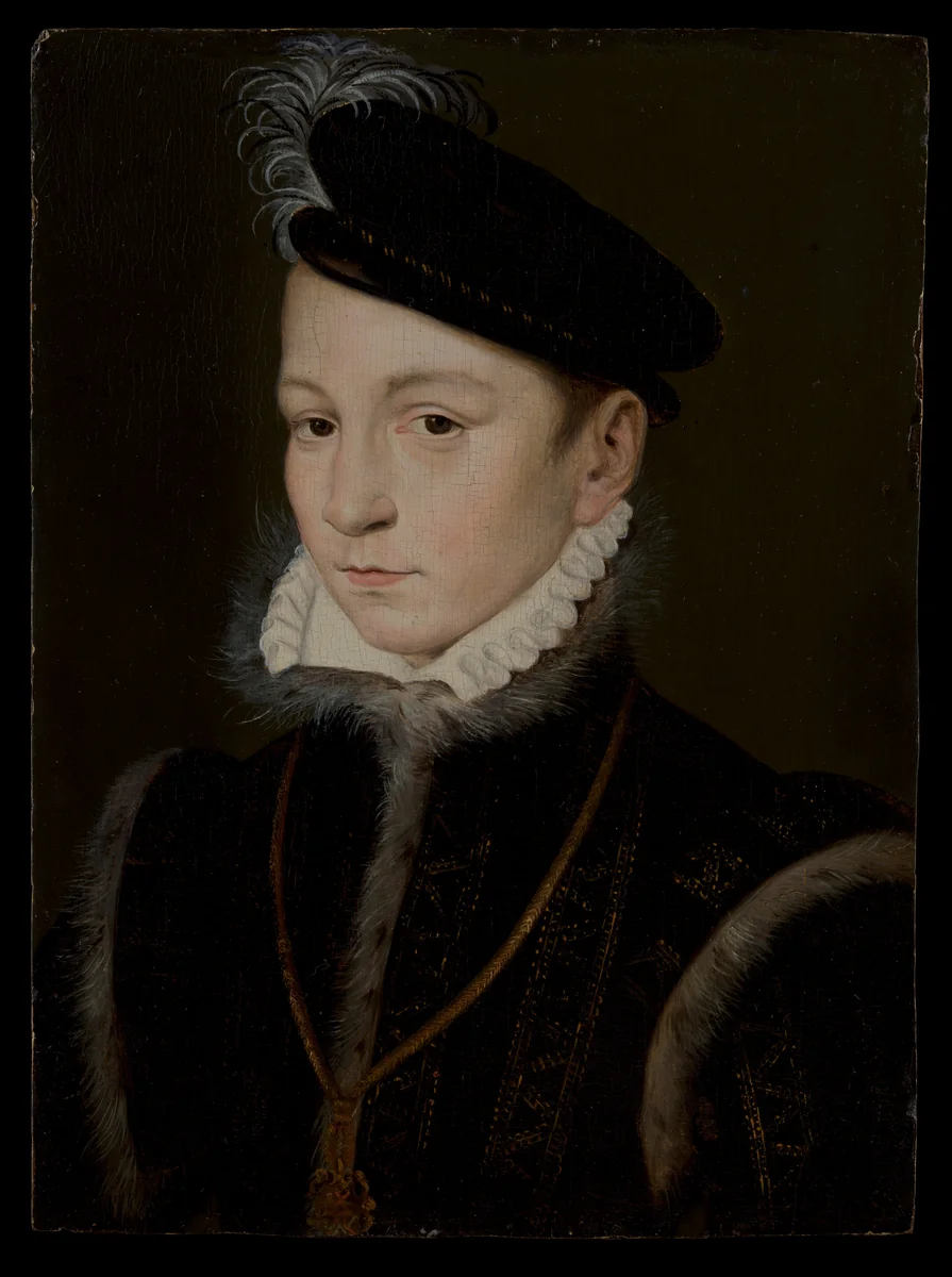 Charles IX (1550–1574), King of France by François Clouet, painting, 1561-1566