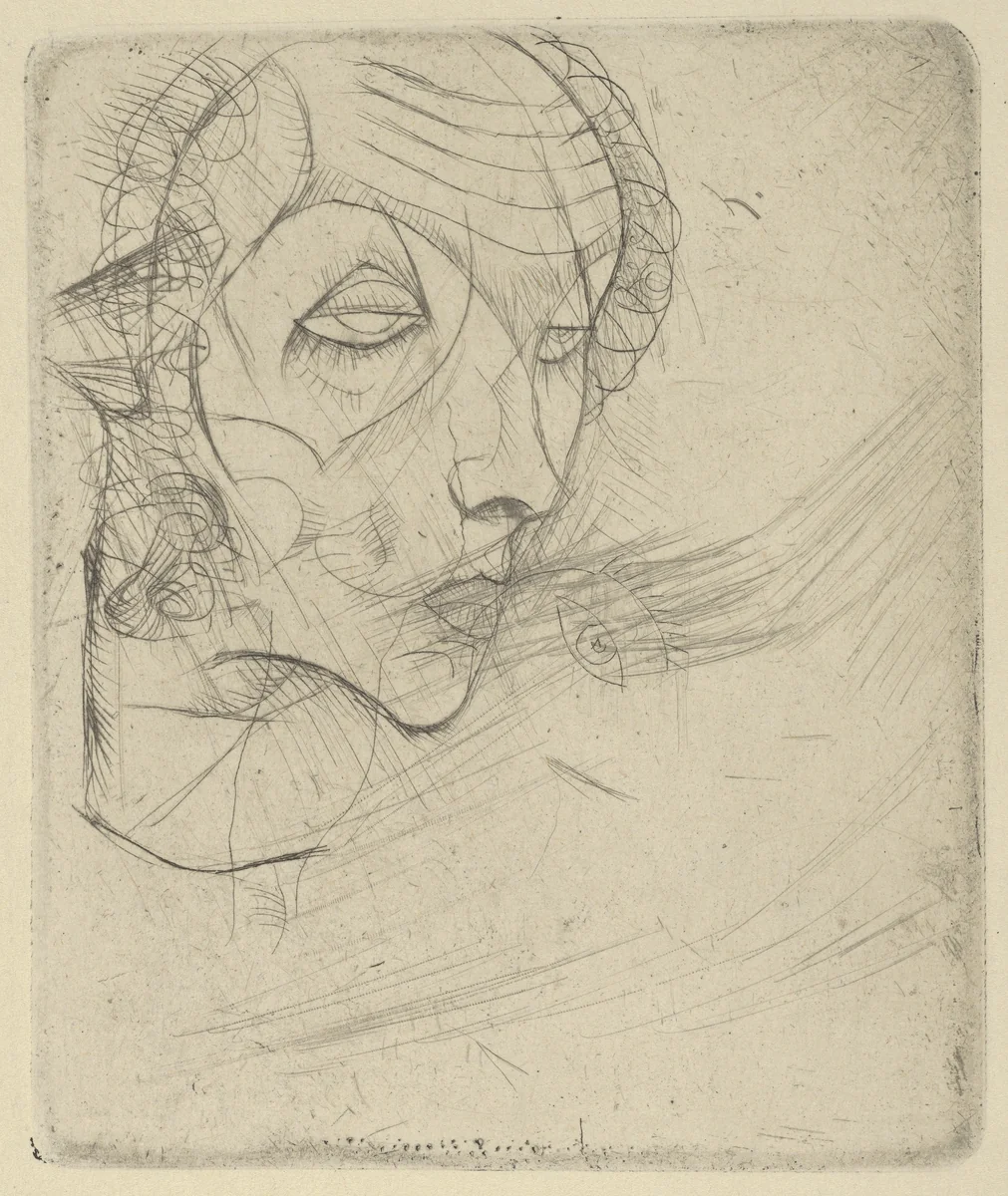 Self-Portrait by Egon Schiele, print, 1914