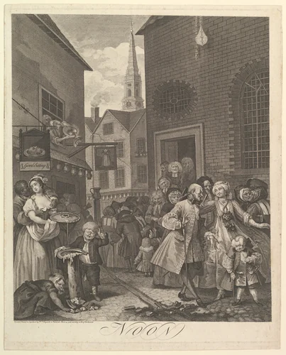 Noon (The Four Times of Day) by William Hogarth, print, 1738