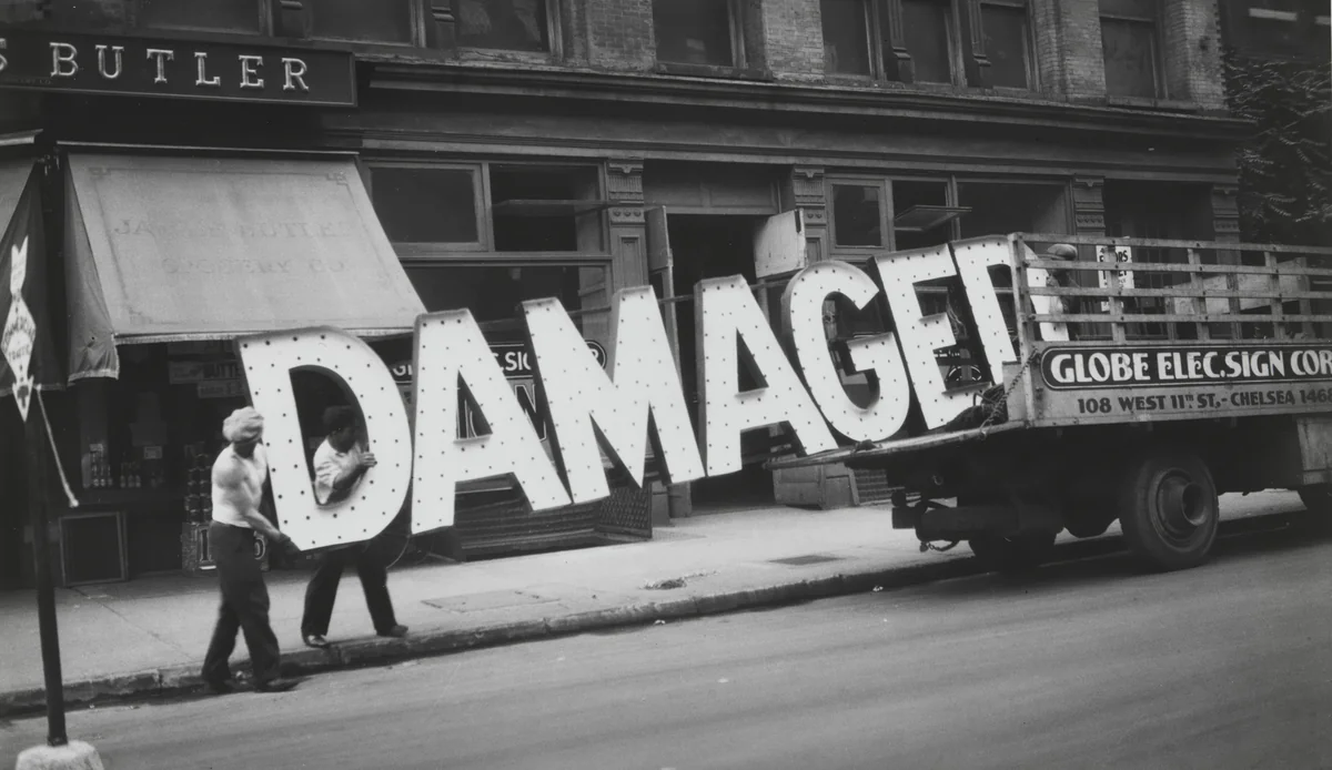 Truck and Sign by Walker Evans, photograph, 1928