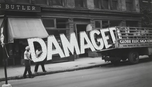 Truck and Sign by Walker Evans, photograph, 1928