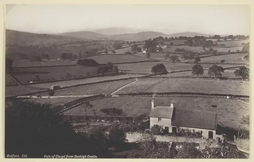 Vale of Clwyd from Denbigh Castle by Francis Bedford, photograph, 1860-1894