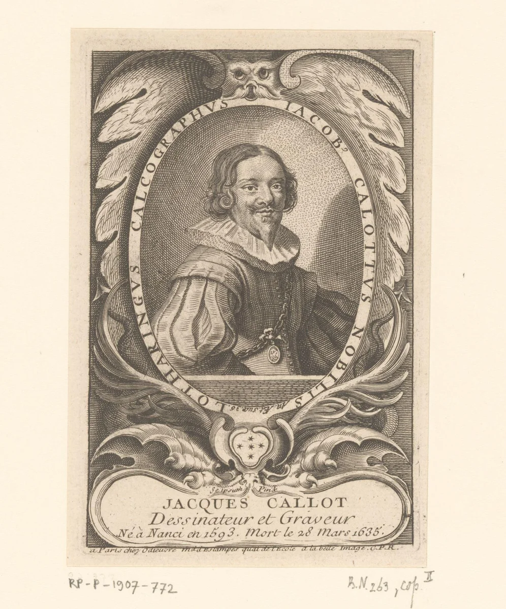 Portret van Jacques Callot by anonymous, print, 1697-1756