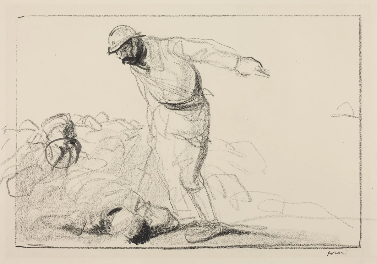 Lost Illusions by Jean-Louis Forain, drawing, 1918