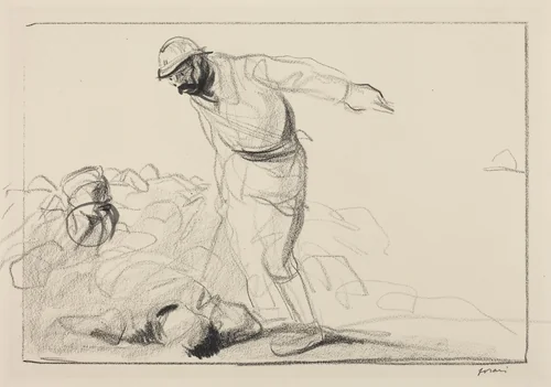 Lost Illusions by Jean-Louis Forain, drawing, 1918