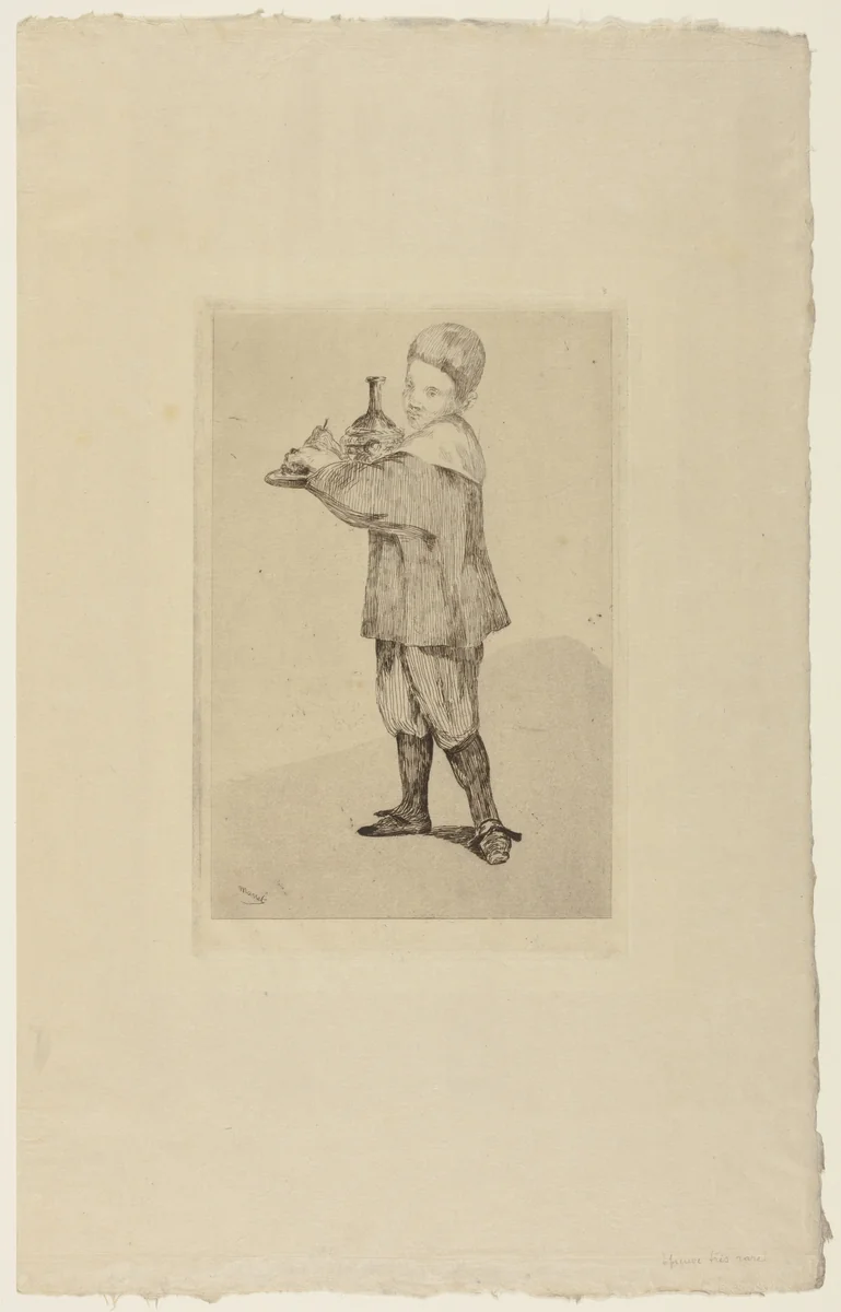 The Boy Carrying a Tray by Édouard Manet, print, 1862