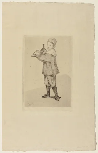 The Boy Carrying a Tray by Édouard Manet, print, 1862