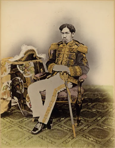 Mutsuhito, The Meiji Emperor by Uchida Kuichi, photograph, 1873