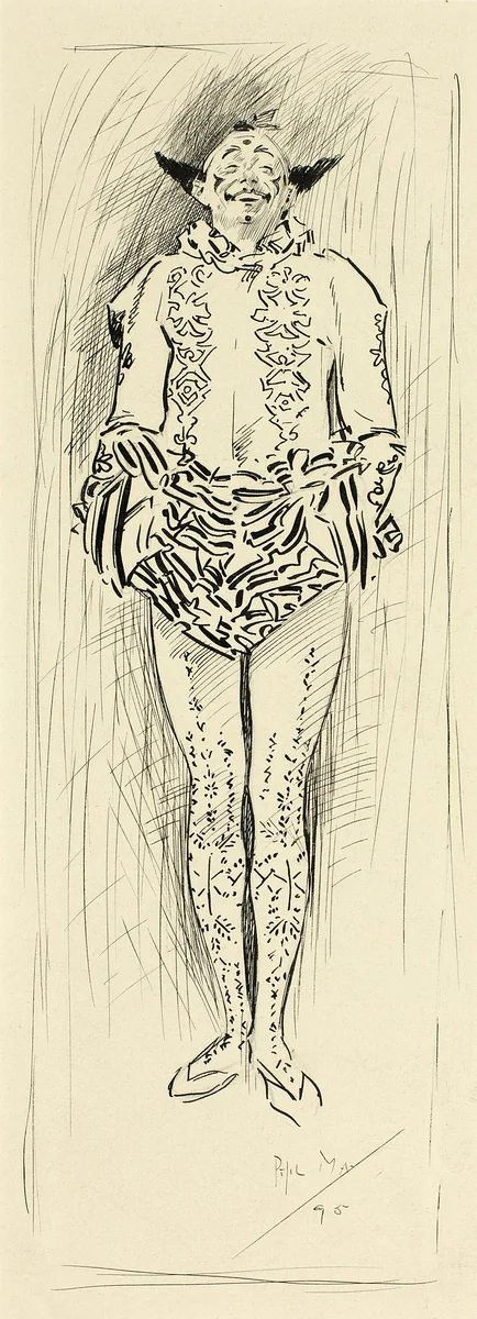 Pierrot by Philipp William May, drawing, 1895