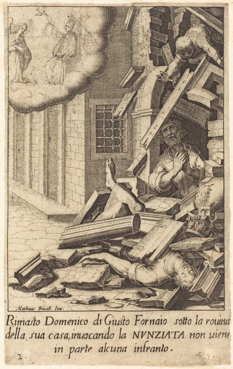 Domenico di Giusto by Jacques Callot; Matteo Rosselli, print, 1619