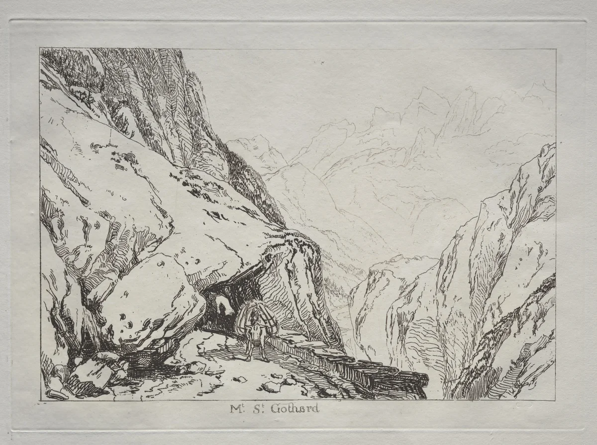 Liber Studiorum: Mt. St. Gothard by Joseph Turner, print