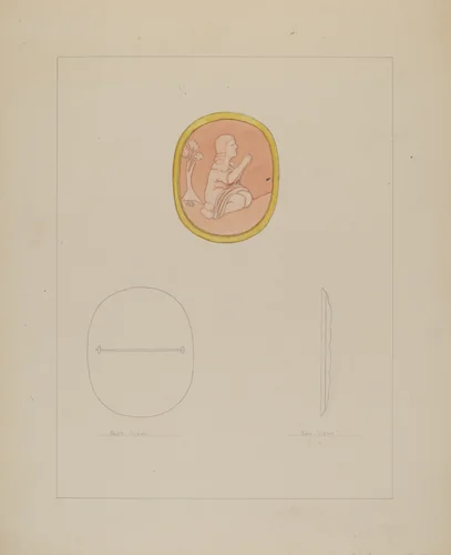 Cameo Brooch by Frederick Jackson, index of american design, 1937