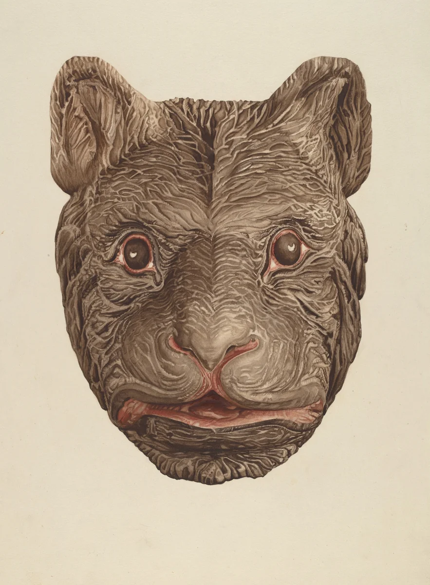Bear's Head by Laura Bilodeau, index of american design, 1939