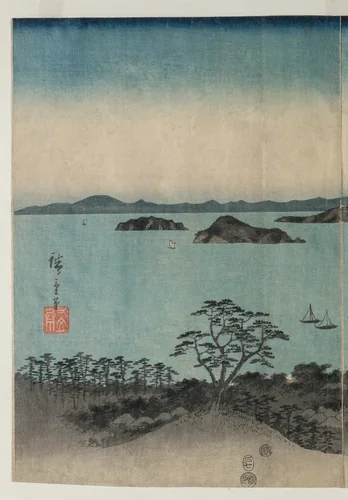 Full Moon on Kanazawa, Musashi by Utagawa Hiroshige (歌川広重), print, 1857