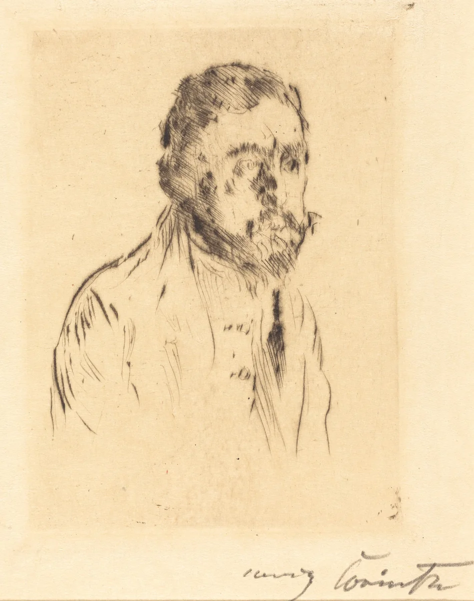 Bildnisstudie H. St. (Portrait Study of H. St.) by Lovis Corinth, print, 1920