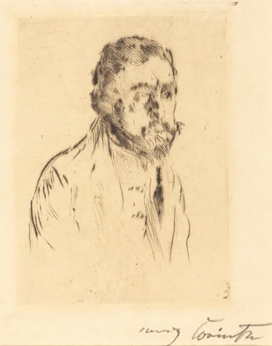 Bildnisstudie H. St. (Portrait Study of H. St.) by Lovis Corinth, print, 1920