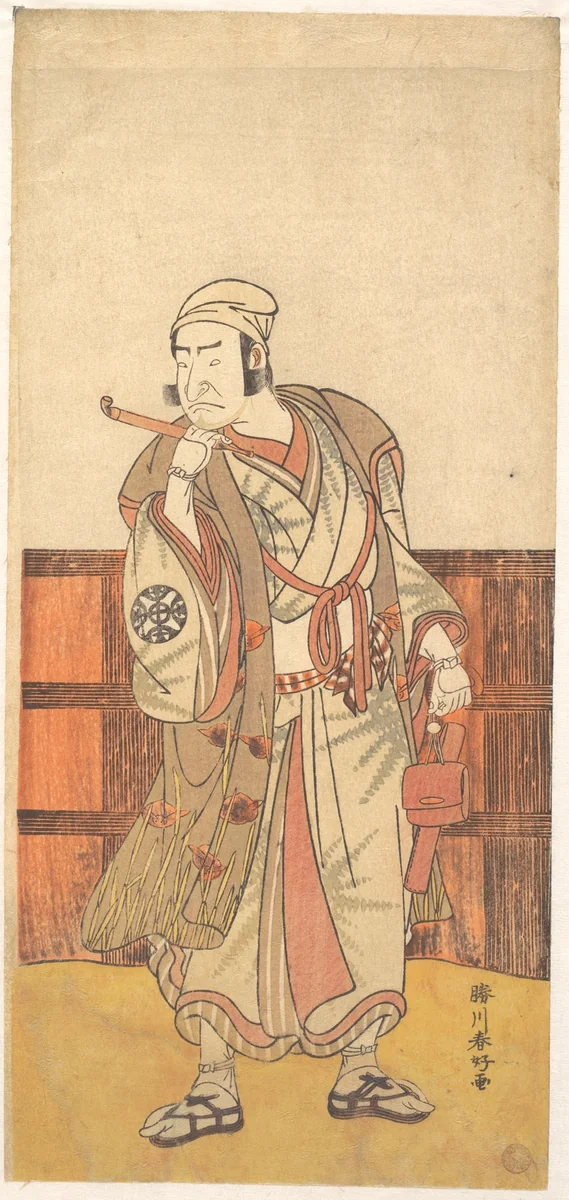The First Nakamura Nakazo in the Role of Shimada no Hachizo by Katsukawa Shunkō (勝川春好), print, 1783