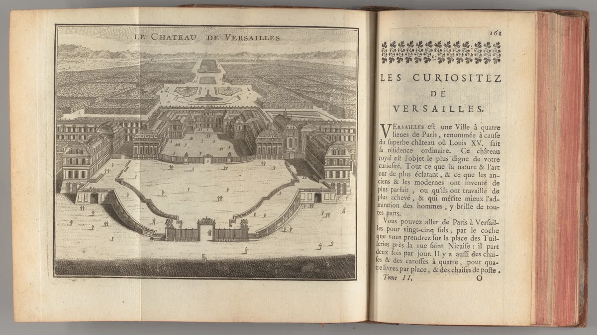 Les curiositez de Paris, de Versailles, de Marly, de Vincennes, de S. Cloud, et des environs : avec les antiquitez justes & précises sur chaque sujet, et les adresses pour trouver facilement tout ce que ces lieux renferment d'agréable & d'utile : ouvrage enrichi d'un grand nombre de figures en taille douce by Georges Louis Le Rouge, artwork, 1742