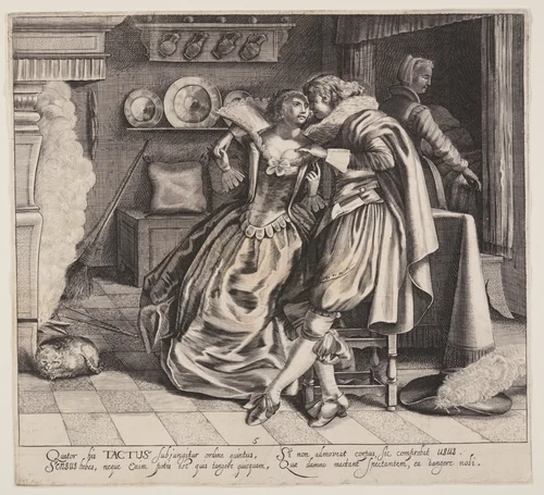 Tactus (Touch), from The Five Senses by Cornelis van Kittensteyn, print, 1620