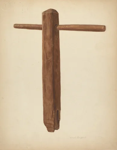 Wrench for Tightening Rope Bed by Albert Geuppert, index of american design, 1939