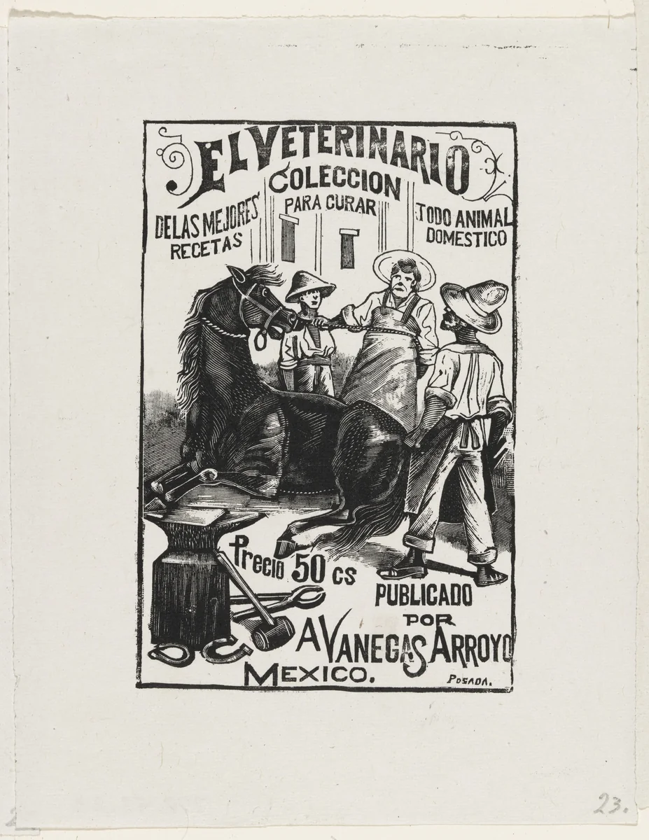 The Veterinarian (El Veterinario) from 25 Prints of José Guadalupe Posada by José Guadalupe Posada, print, 1890