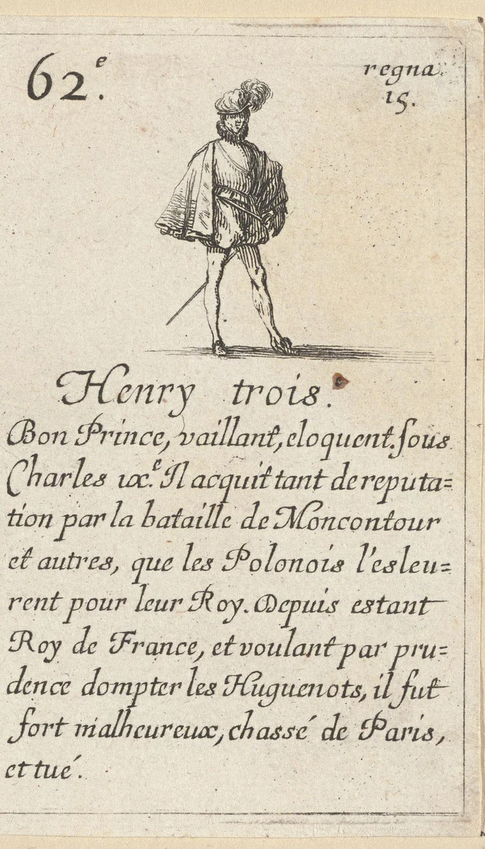 Hendrik III by Stefano della Bella, print, 1620-1664