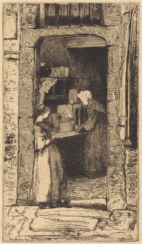 La Marchande de Moutarde by James McNeill Whistler, print, 1858
