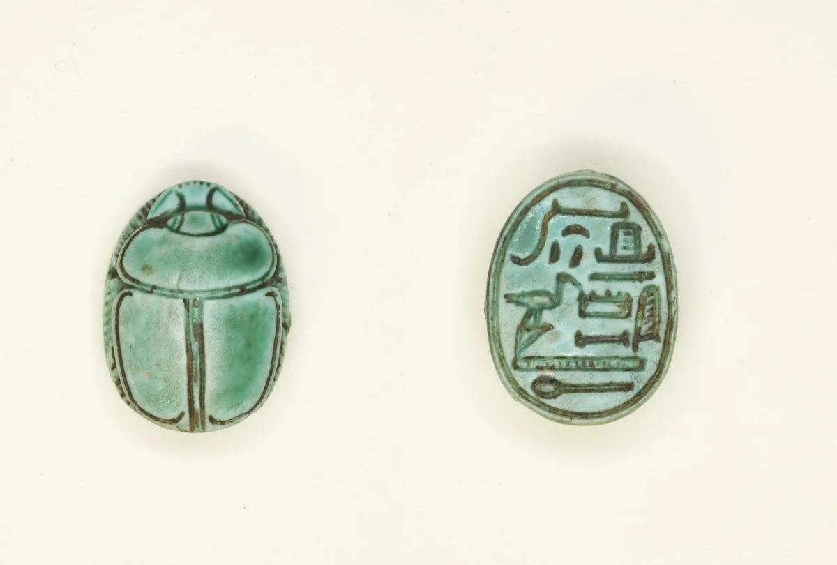 Scarab: Title (Overseer of the Granary) and Name (Djehuty) by Egyptian, other, -1580--1525
