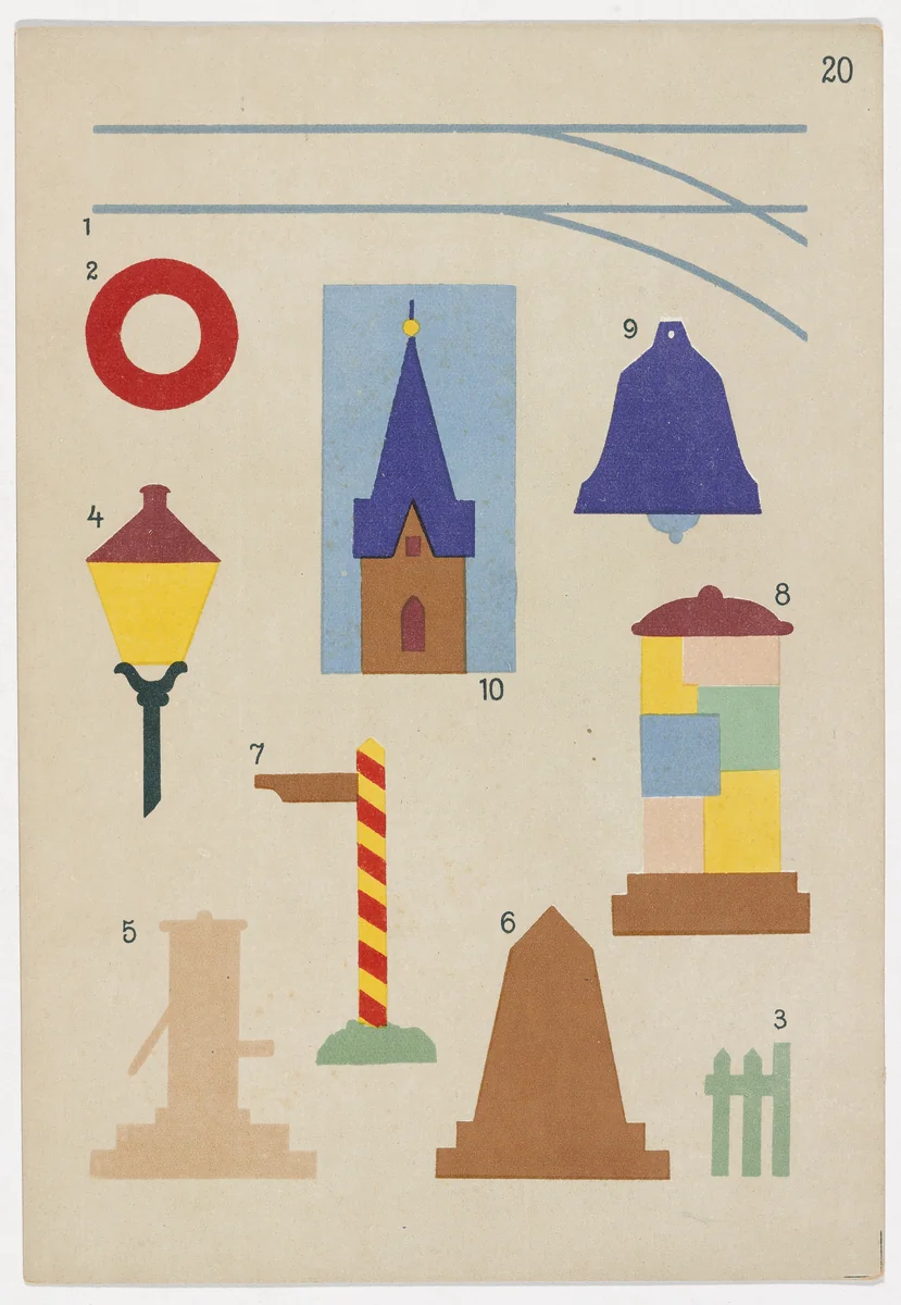 Gift 13: Paper Cutting (Kindergarten material based on the educational theories of Friedrich Froebel) by Hans Kappler, design, 1920
