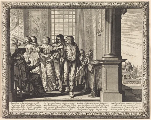 The Prodigal Son's Father Orders the Best Robe and the Slaughter of the Fatted Calf by Abraham Bosse, print, 1602-1676