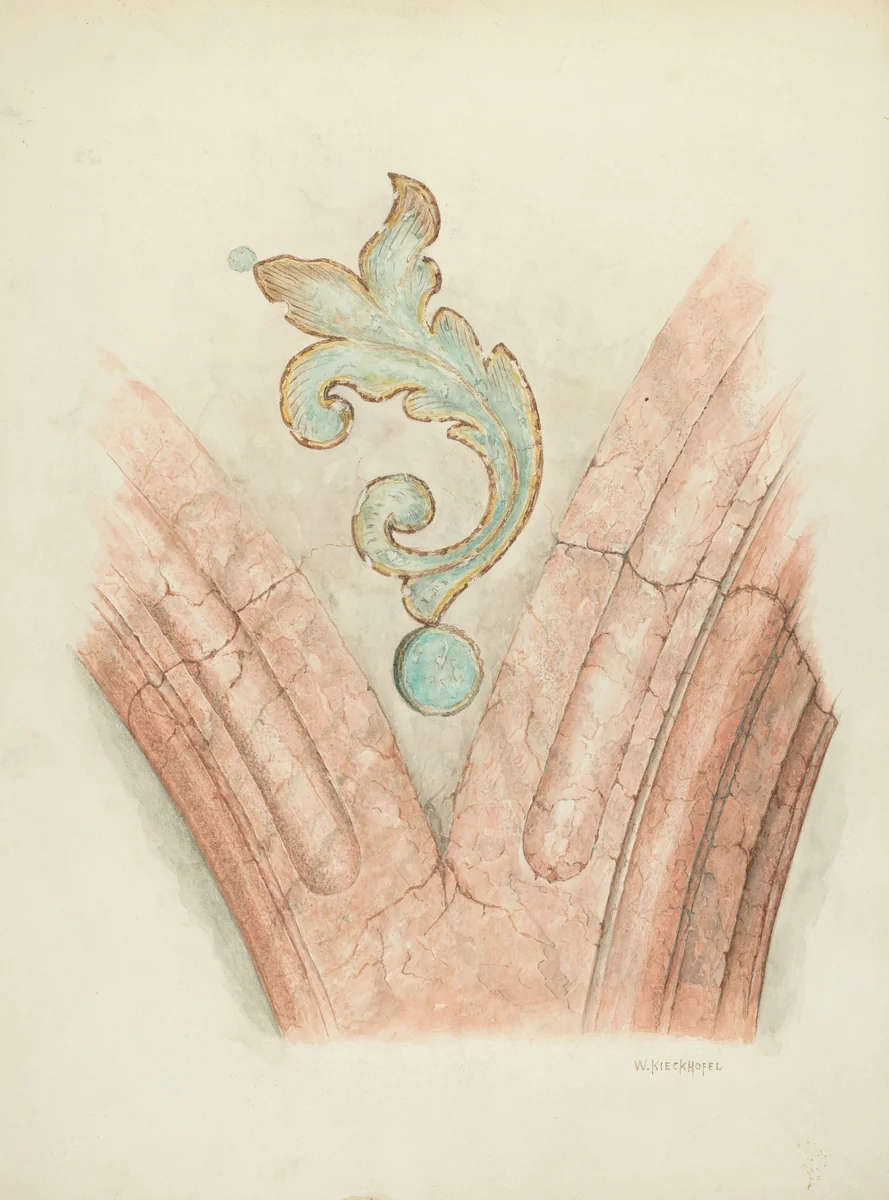 Ceiling Decoration by William Kieckhofel, index of american design, 1940