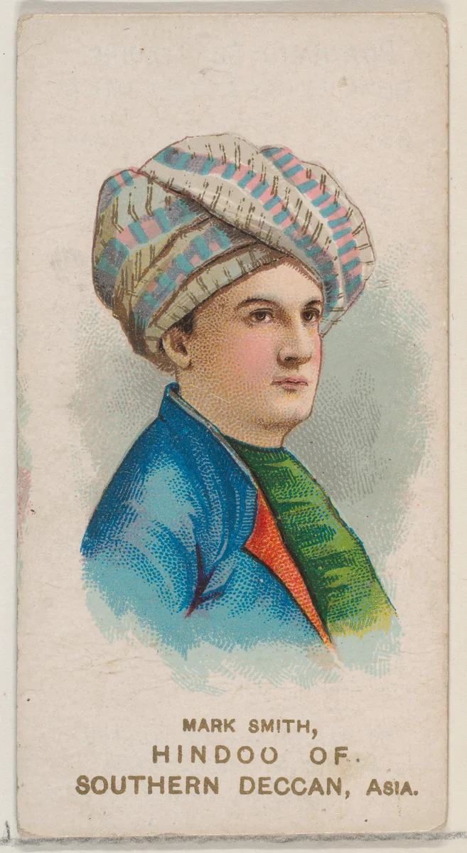 Mark Smith as Hindoo of Southern Deccan, Asia, from the set Actors and Actresses, Second Series (N71) for Duke brand cigarettes by W. Duke, Sons & Co., print, 1888-1890