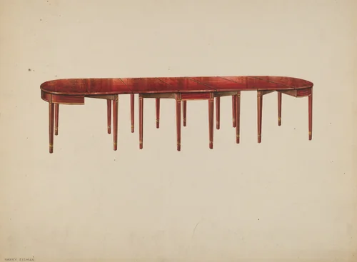 Dining Table by Harry Eisman, index of american design, 1936
