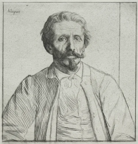 Auguste Delâtre by Alphonse Legros, print, 1872-1882